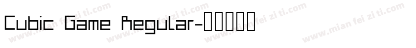 Cubic Game Regular字体转换